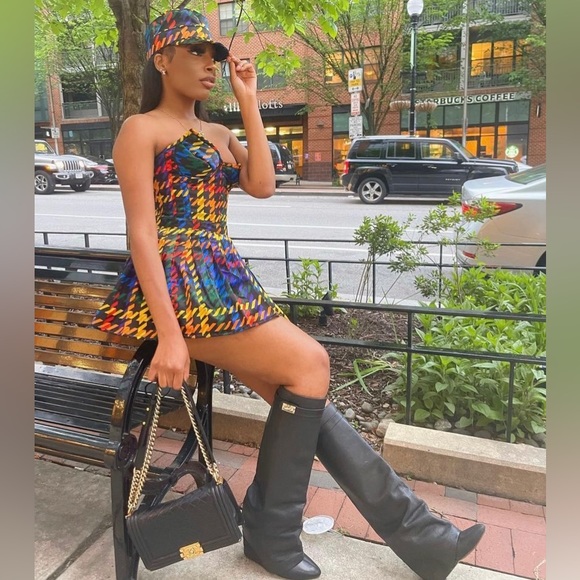 2 piece multi color Corset and Skirt SET - Picture 3 of 4